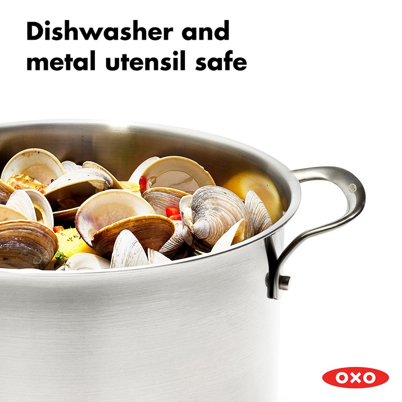OXO Stainless Steel 8.4QT Multipurpose Boiler Pot with Steamer Insert