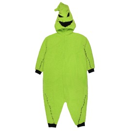 MJC International Group, LLC The Nightmare Before Christmas Oogie Boogie Costume Sherpa One Piece Pajama Union Suit (Small) Green