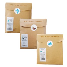 TOWEL COMPANY Imabari Towel, Set of 3, Aquarium Life, 1 (Whale Shark, Sunfish Sea Otter) Towel Handkerchief