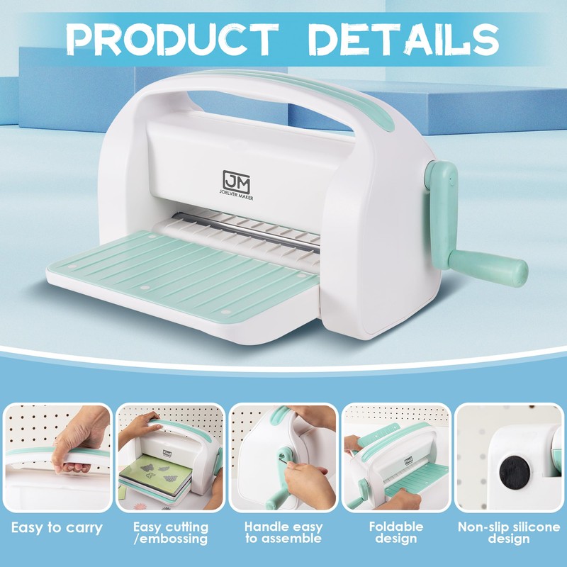 Joelver Maker Manual Die Cutting Machine,9" Openning, Scrapbooking Machine Starter