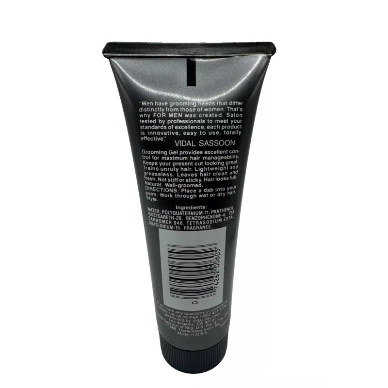 Vidal Sassoon For Men Grooming Gel - 4 oz *RARE