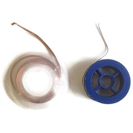 2' (2 Feet) Soldering Wire Rosin core (0.88mm diameter) + 5' (5 Feet) Solder wick 0.1" thickness