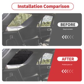 Linskip TrunkMate Suction Organizer Fit for 2011-2019 Ford Explorer, Rear Side Window Storage Bag for Ford Explorer Trunk Accessories Pair(Black)