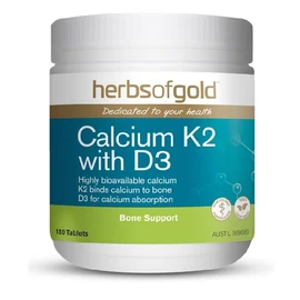 Herbs Of Gold Calcium K2 With D3 180 Tablets