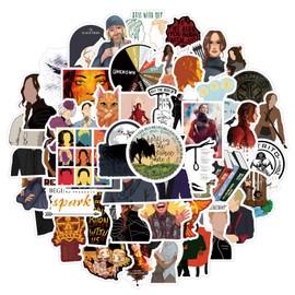 62Pcs Classic American TV Show Series Stickers Pack | Vinyl Waterproof Funny Decals DIY Sticker for Adults Party Supply, Phone, Laptop, Water Bottle, Skateboard Computer Decal