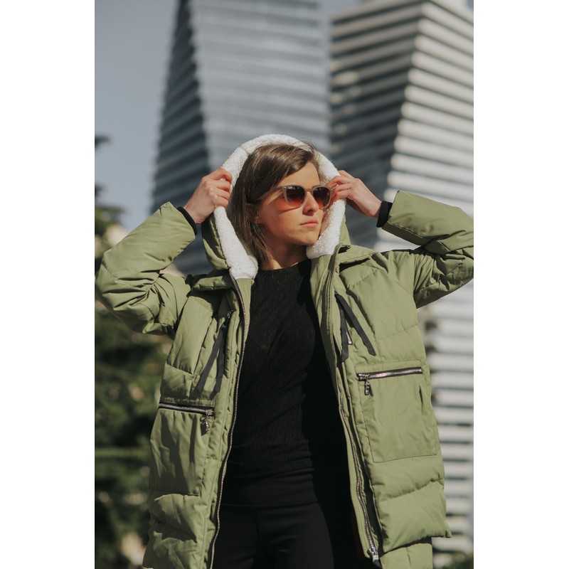 Orolay Women's Thickened Down Jacket Green 2XL