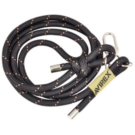 M-factory AVIREX Shoulder Strap with Smartphone Holder, Long Neck Strap, Phone Tab, For Smartphones, Shoulder Bag, Avilex Brand, outdoor rope/black