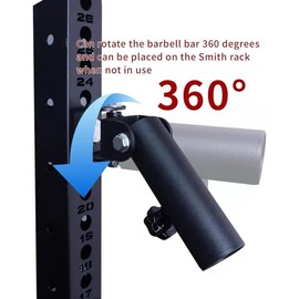 CONBUT T Bar Row Landmine Attachment for Barbell 360° Swivel landmine Base Fits 2” Barbell bar,Power Cage Landmine Attachment for Gym Home Fitness (5/8 inch/ 16mm Aperture)