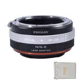 PHOLSY Compatible with Nikon G to Sony E, Nikon F to Sony E Lens Adapter for Nikon F (G-Type) Mount Lens and Sony E (NEX) Camera Body, Adapter with the Aperture Control Ring