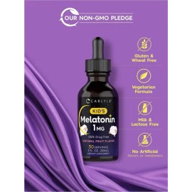 Melatonina Gotas Líquida 1mg  Melatonin Liquid Drops for Kids  Adults, 30ml                                                                           