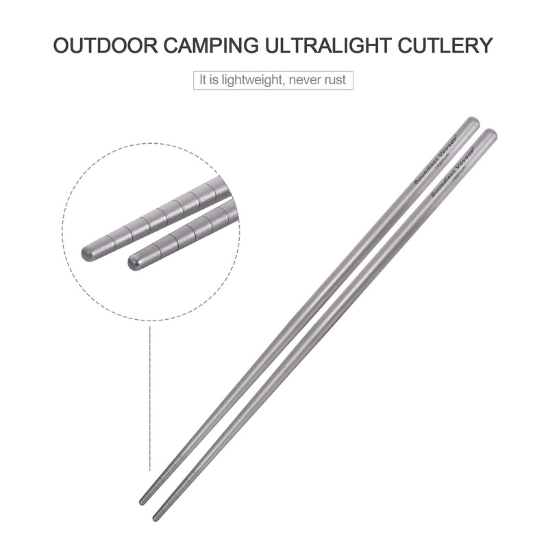 Boundless Voyage Outdoor 230mm Titanium Chopsticks Ultralight Flatware Chopsticks Portable