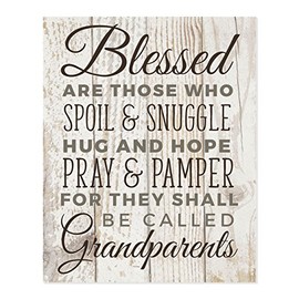 MRC Wood Products Blessed Are Those Who Spoil And Snuggle Grandparents Wall Sign (12x15)