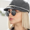 Polarised Round Sunglasses Thickened Temples, Spring Hinges, UV400 Protection Retro