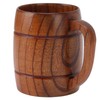 Wooden Beer Mug with Handle 300ml Prevent Scald Carved Drinkware