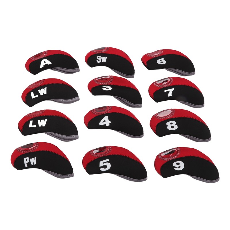 12 Pcs Golf Iron Head Cover Set Club Headcover Set