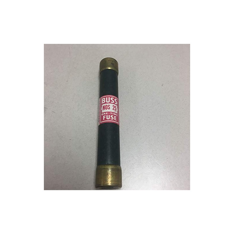 Qty 1 New Cooper Bussmann NOS-25 Fuse Red Label