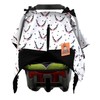 Dear Baby Gear Carseat Canopy, Antlers Floral on White, Black