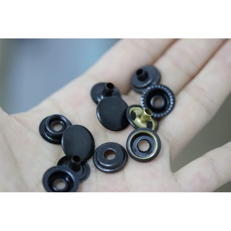 120 Pieces Metal Snap Fastener Kit, BetterJonny 15mm Brass Heavy