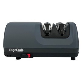 EdgeCraft E317 Electric Knife Sharpeners for 20-Degree Straight and Serrated Knives Diamond Abrasives Precision Angle Control, 2-Stage, Gray, (SHE317GY11)