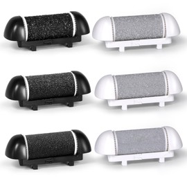 6 Pack Replacement Roller Refill Heads for Electric Foot Callus Remover, Electric Pedicure Tools Refill Heads with Extra, Regular, Fine Coarse 2 Each, Foot File Refill Roller
