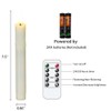 Mavandes Flameless Flickering Taper Candles Two Remote, 7.5 Inch Ivory
