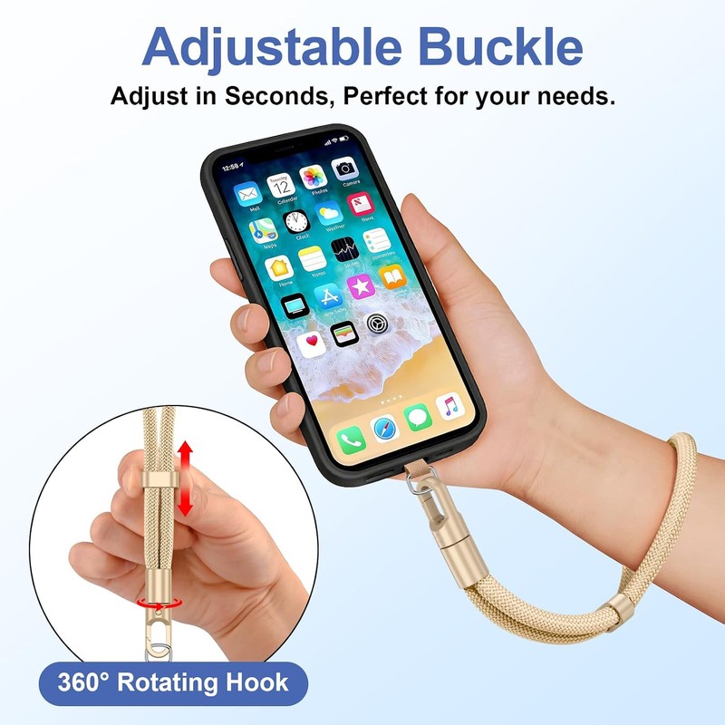 2 Piezas Correa para Celular Muñeca Ajustable, Strap para Celular,