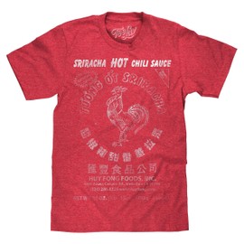 Sriracha Hot Chili Sauce Logo Red Soft Touch Tee-medium Red Heather