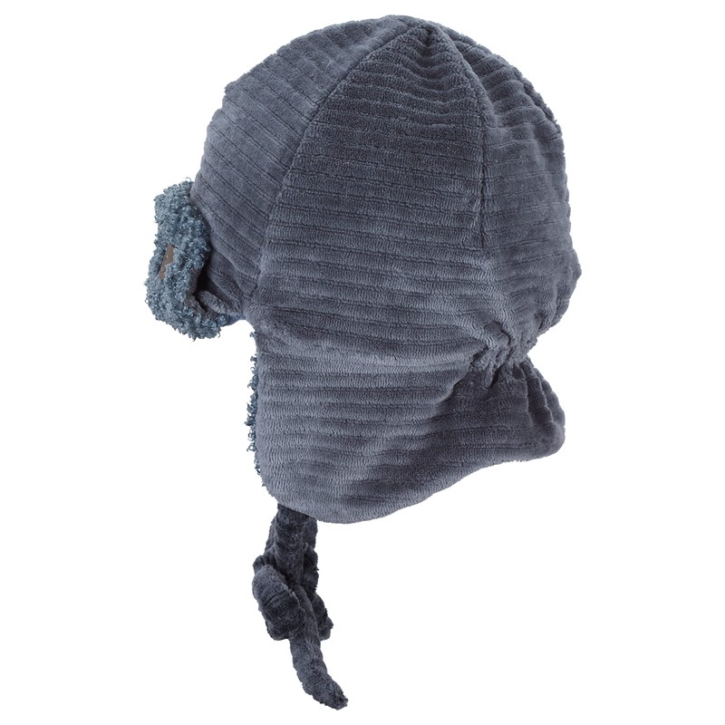 Sterntaler Baby Boys' Aviator Hat Striped Blue, mid-blue