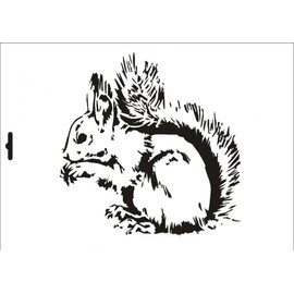 UMR-Design W-128 Squirrel Textil- / wallstencil Size A5