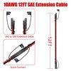 Magiktech 3/6/12/25/50FT SAE to SAE Extension Cable 10AWG,SAE Adapter Cable,SAE