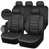 CAR PASS Leather Seat Covers Full Set Universal Water Resistant