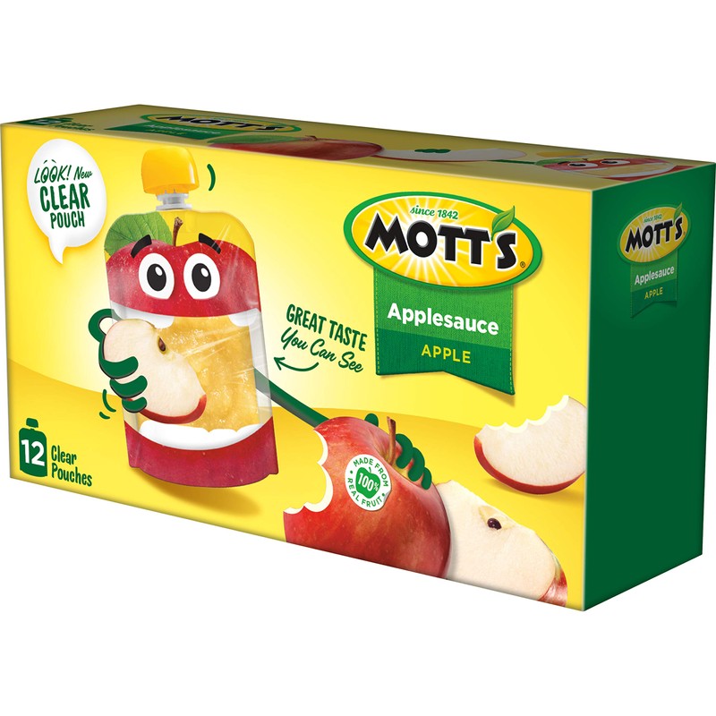 Mott's Applesauce, 3.2 oz clear pouches (Pack of 48)