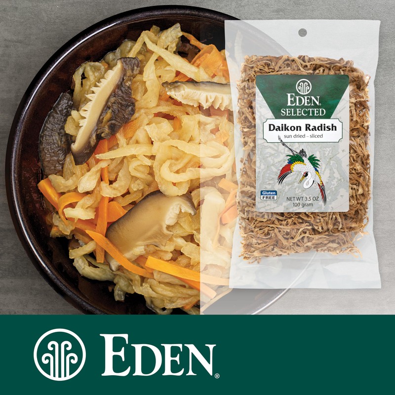 Eden Daikon Radish, Sun Dried and Finely Sliced, Traditionally Made