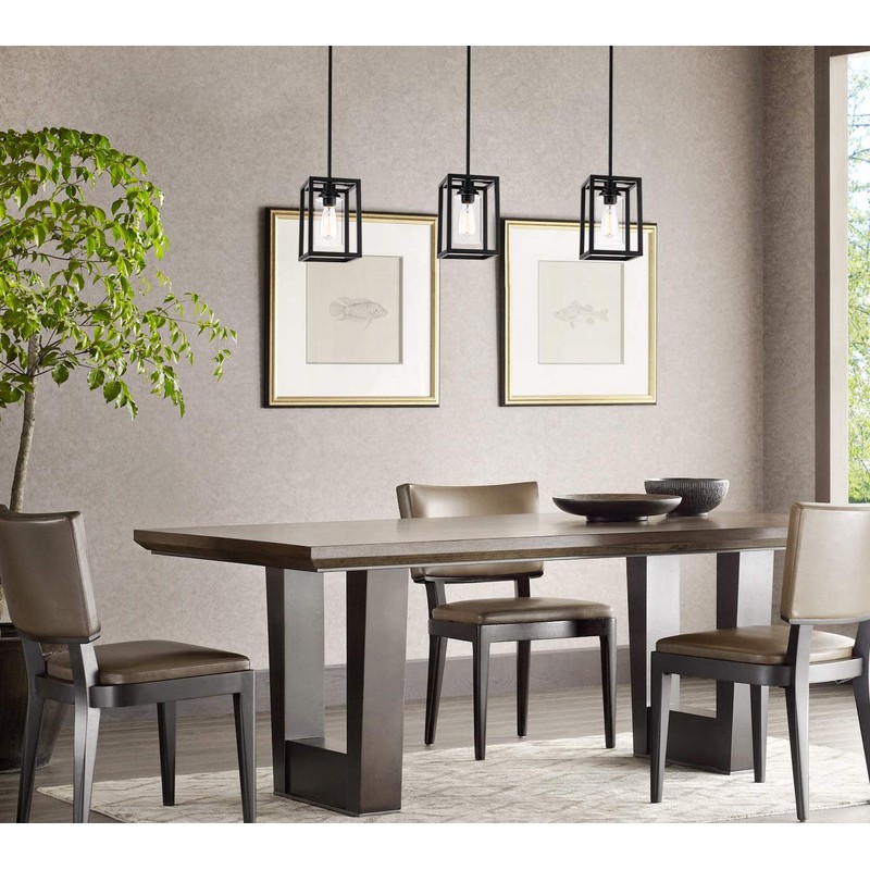 Kitchen Pendant Lighting Over Island, 1-Light Matte Black Farmhouse Pendant