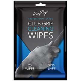 ProPlay Club Grip Cleaning Wipes | Powerful Cleaner Removes Grime, Dirt, and Sweat | Restore Tackiness of Golf Club Grips | Convenient, Resealable Pack - Unscented 1 Pack