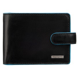 VISCONTI Alps Collection Morgex Leather Wallet RFID - Tap and Go ALP93 Black