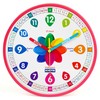 Homotte Analog Learning Clock for Kids, 10 Inch Pink Wall