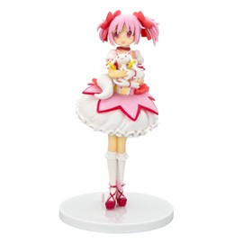 Fantasix 18cm Anime Figure Magic Pink Girl Figurine with White Base Cartoon Character Toy for Fans Collection Desktop Decoration