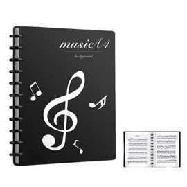 Music Folder A4 Choir Folder, 60 Pages Music Sheets Folder, Unique Design, Waterproof Music Folder, with Stitch Marks, Music Project Folder for Musicians, Index Folders, Double-Sided Folder