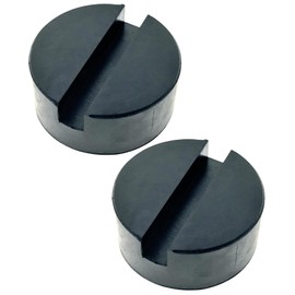 HTharros Universal Hydraulic Garage Jack Rubber Pads - Slip Prevention, Frame Rail Protection, Diameter 73mm, 2 Pieces