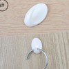 White Oval Wall-Mounted Multi-Purpose Hooks (6-Pack) for Bathroom & Kitchen Organization 4ea