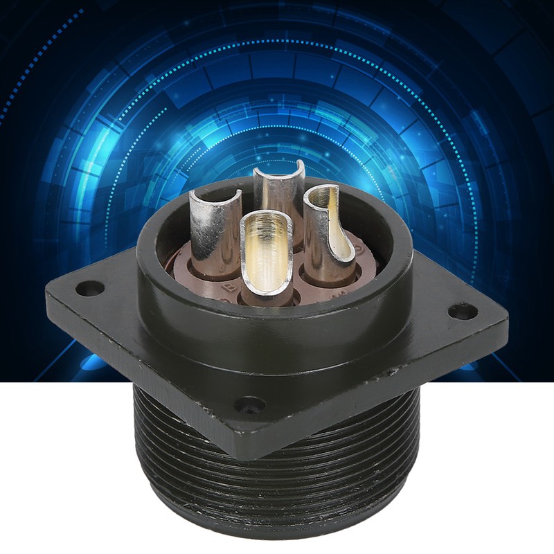 Aviation Socket 4 Pin 2.2KW‑5.5KW Alloy Equipment Plug Motors Industrial