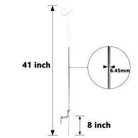 ARIFARO Step in Fence Post 41 Inch Pig Tail Step-in Fence Post,Electric Fencing Post,Metal Fence Post for Control of Most Animals Pack of 30,Black