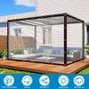 Plane Transparent mit öSen Abdeckplane Wasserdicht Durchsichtige Tarp 1x1m für