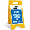 Notice No Floats in Pool Or Pool Area Folding Floor
