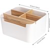 Tunejoy Multifunktionaler Schreibtisch-Organizer, Stiftehalter mit abnehmbaren Fächern, Aufbewahrungsbox aus Holz,