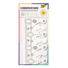 folia 23309 Children's Crowns Cardboard Assorted Models, White