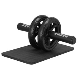 2 Wheel Abdominal Exerciser Abdominal Exerciser EVA Abdominal Core Exercise Equipment Silent Abroller Slim Trainer Ab Wheel Upper Body Muscle Training with Knee Protection Mat Load Capacity 440.1 lbs