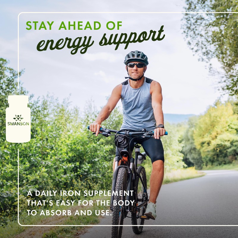 Swanson Iron (Ferrous Fumarate) - Mineral Supplement Promoting Energy Support