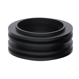 Universal Black Rubber Flush Pipe Washer Inlet Pan Connector for Toilet Cistern - Low Level Flush Cone Seal Creates a Leak Free Internal Toilet Seal Between The Pipe and The Toilet Pan